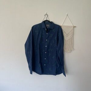 Bonobos Slim Fit Blue Printed Button Down Long Sleeve Shirt